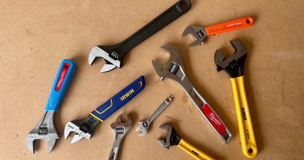 Adjustable wrench production line machining handle and jaw workpieces