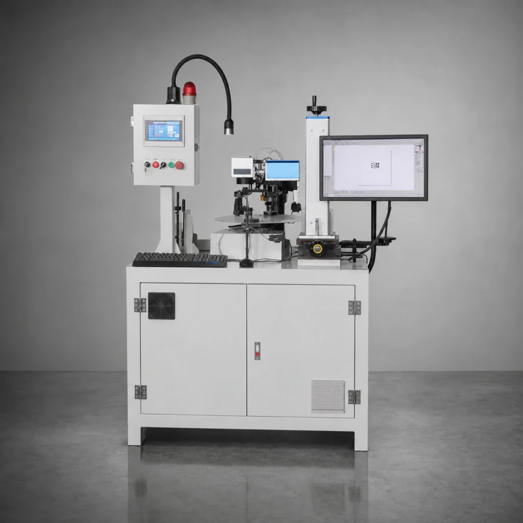 UB-DB300A Automatic Laser Marking Machine (Robot Arm) front view