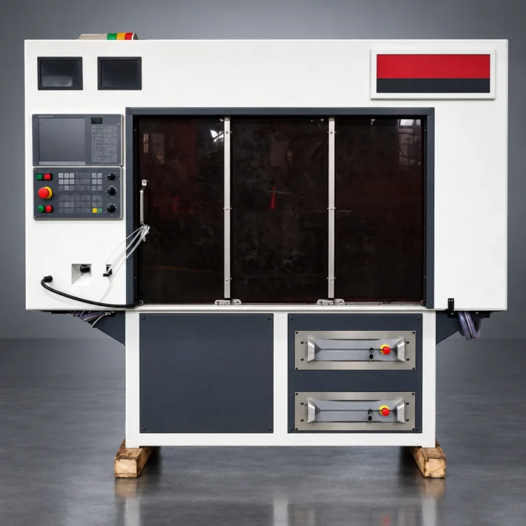 UB-3GC-QR Three-Axis Double-Head Twin-Station Pliers Cutting-Edge Laser Hardening Machine front view